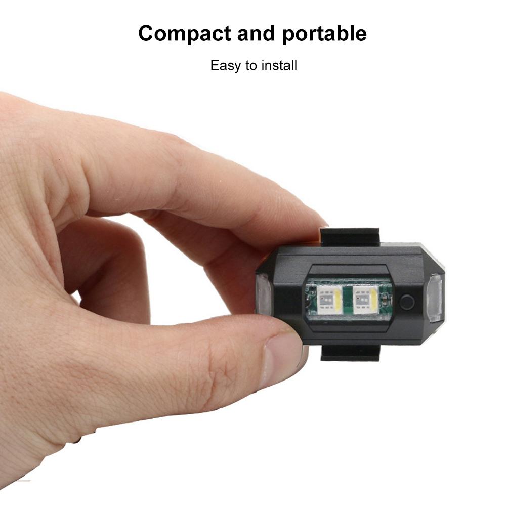 Motorcycle LED RGB Warning Light For Car Universal FPV RC Drone With Strobe Lights RGB Tail Light Mini Signal Lamp Safety Lights