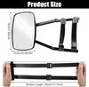 2 caravan mirrors, universal additional mirror, caravan mirror, 190 x 125 mm, adjustable double-sided caravan mirror, for all standard vehicle types