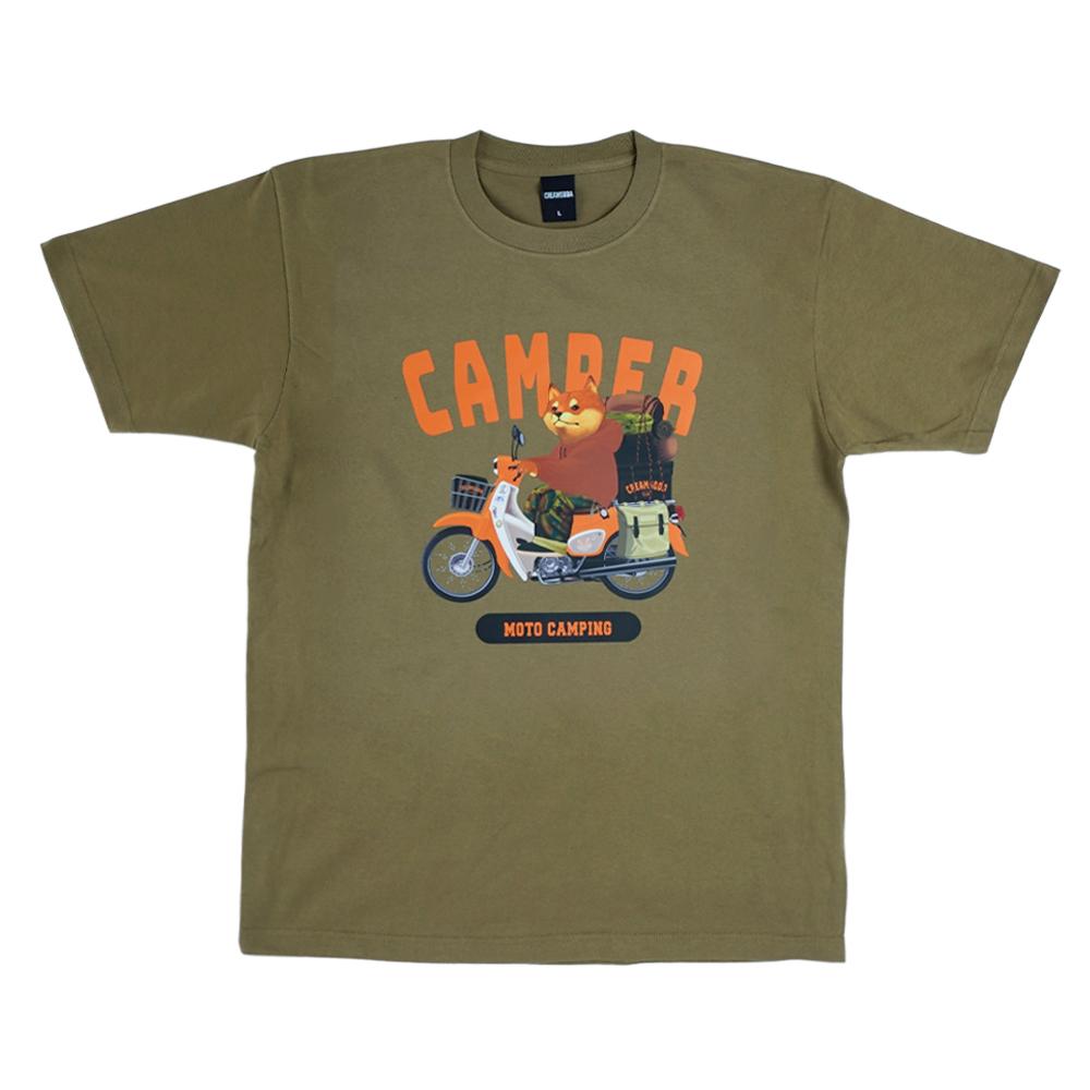 CREAM SODA LAB Moto Camp Short Sleeve T-Shirt Olive