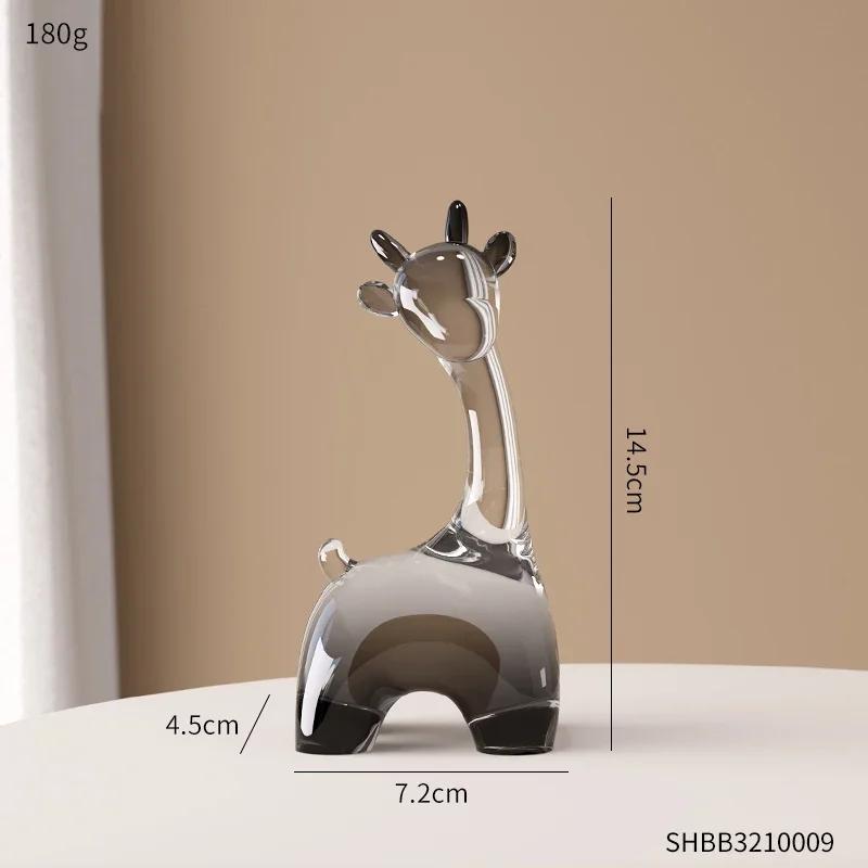 

Творческий милый прозрачный жираф скульптура животного современный дом гостиная винный шкаф украшение стола аксессуары ремесло подарки