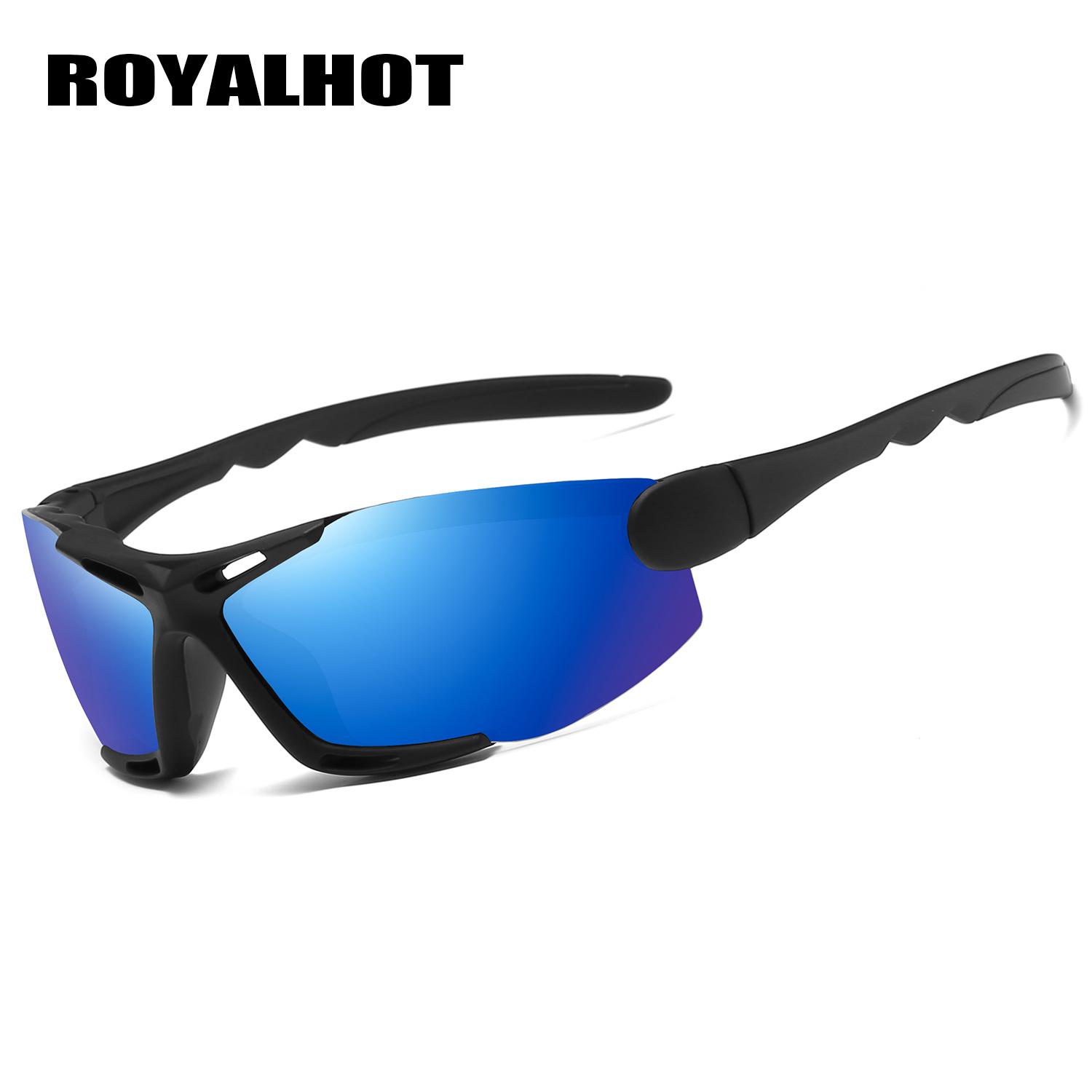 RoyalHot унисекс поляризационные эластичные спортивные солнцезащитные очки винтажные солнцезащитные очки ретро очки оттенки, UV400 синий