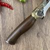 Forged Outdoor Stainless Steel Camping and Steak Knife with Leather Sheath