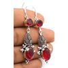 Garnet Gemstone Ethnic Handmade Drop Dengle Earring Jewelry ER 375
