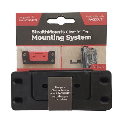StealthMounts Cleat & Feet Mounting System (4-Pack) | Toolbox Storage System | Mounts Anywhere | Milwaukee Packout Compatible