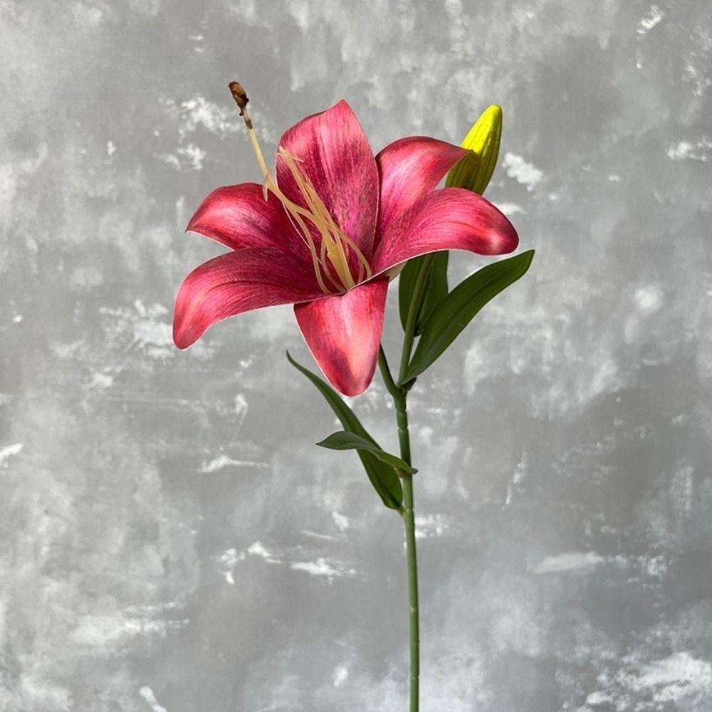 

3D Printing Simulation Flower Real Looking Fake Flores Artificial Flowers for Wedding Decor Red білий