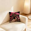 18.18 Inch Enchanted Floral Fairy Throw Pillow Cover, Detachable Soft Cushion Case, Gothic Garden Sofa Home Decor