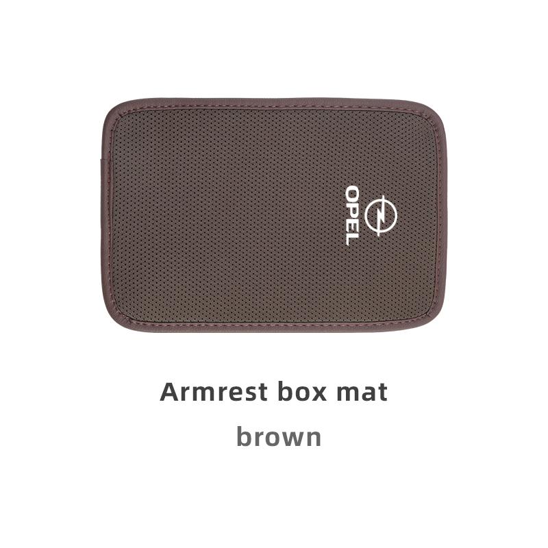 Car Armrest Box Pad Ice Silk Arm Rest Cover Soft Cushion For Opel Astra Grandland Corsa Mokka Frontera Insignia Zafira Vivaro JS9