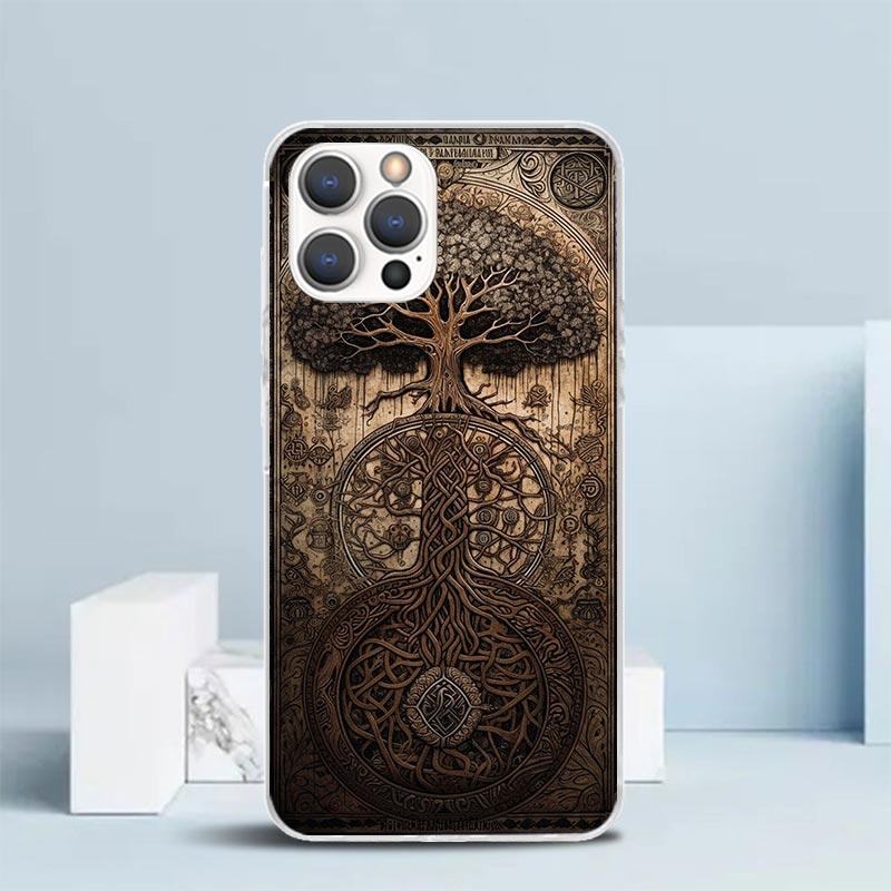 Tree of Life Space Soft Cover for iPhone 16 17 Air 15 14 Pro Max 16E Phone Case 13 Mini 12 11 7 SE 8 Print Pattern Fit Cases 16
