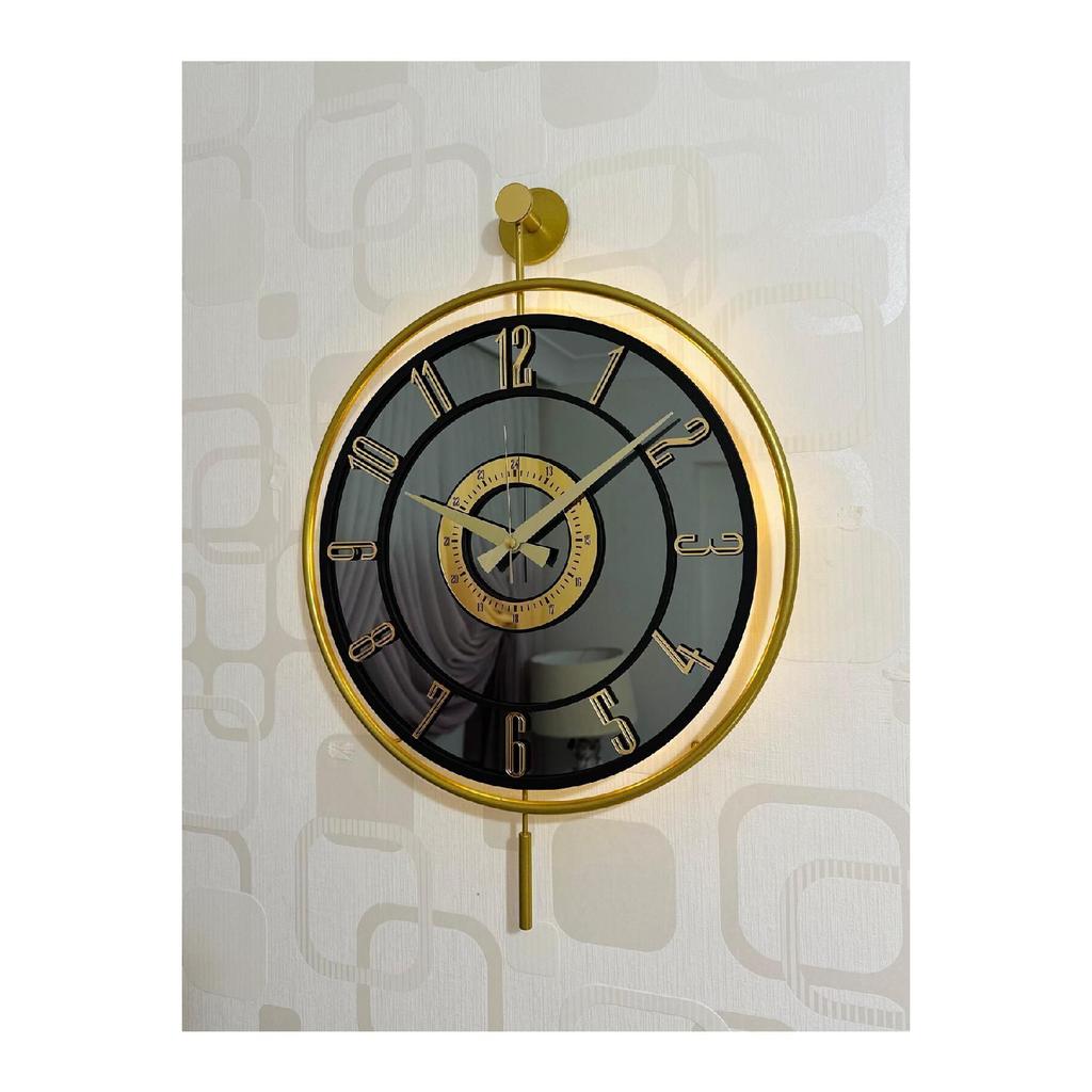 Metall Glas Wanduhr Beleuchtet Echtglas Wanduhr Modernes Design