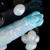 ELKKOST Blue Pneumatic Ovipositor with Silicone Balls Fantasy Hollow Dildo Anal Plug Adult Sex Toys for Women G Spot Stimulate