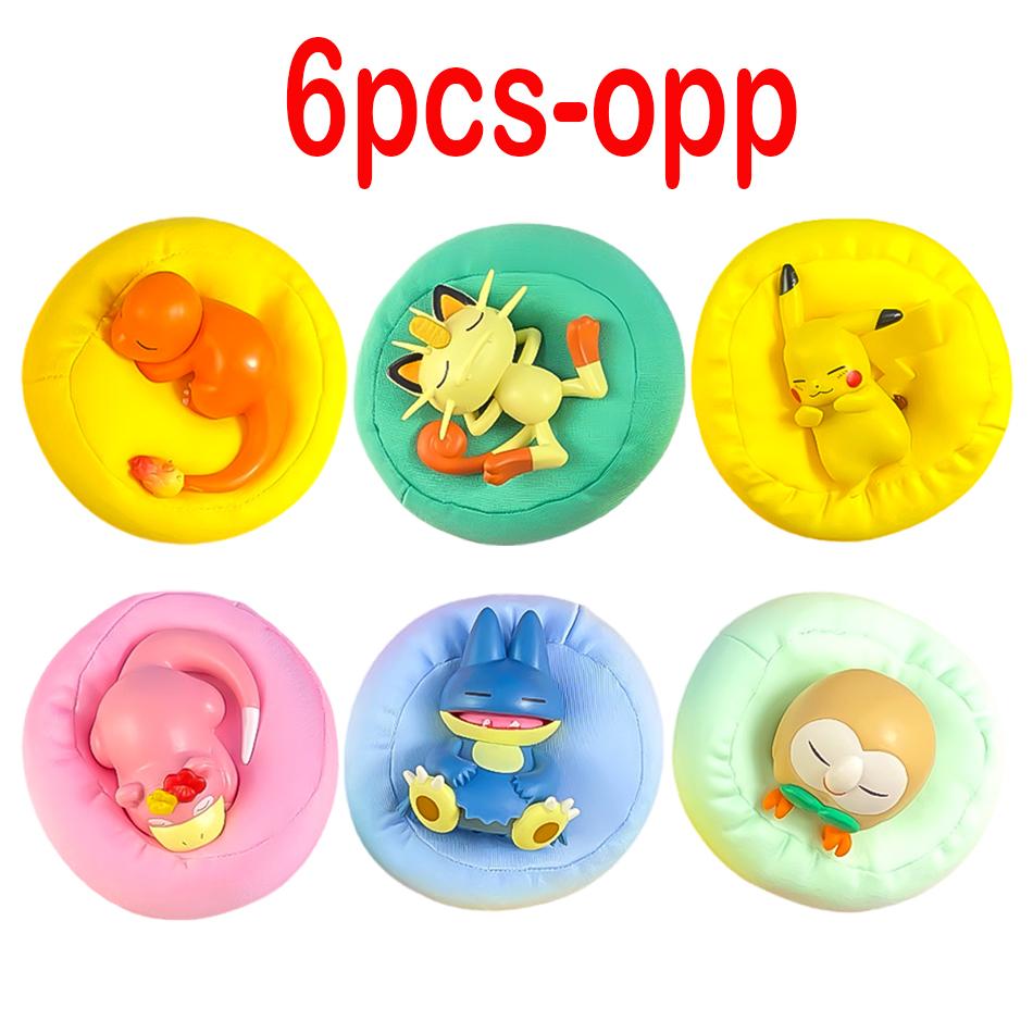 Toys 1-12pcs Pok É Mon Scale Ratio Model Figure 1-12 Pcs Pikachu Sleep Series Interior Hand Sleeping Position Gift Present for Sfriends