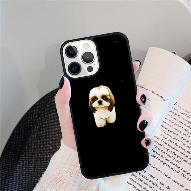 Cartoon Shih Tzu Dog Coque Shell For iPhone 17 Air 15 16 14 13 12 Pro Max 11 Pro Max Plus Phone Case Cover