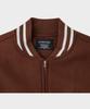 Lettercomo New Word Stadium Wool Varsity Jacket Brown