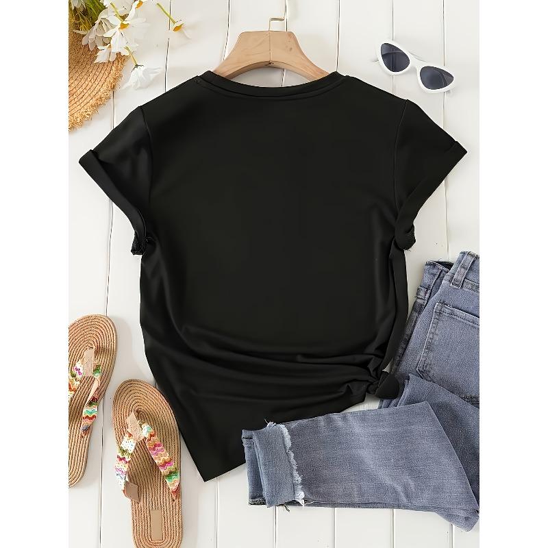 Europäische Größe Damen Kurzarm-T-Shirt