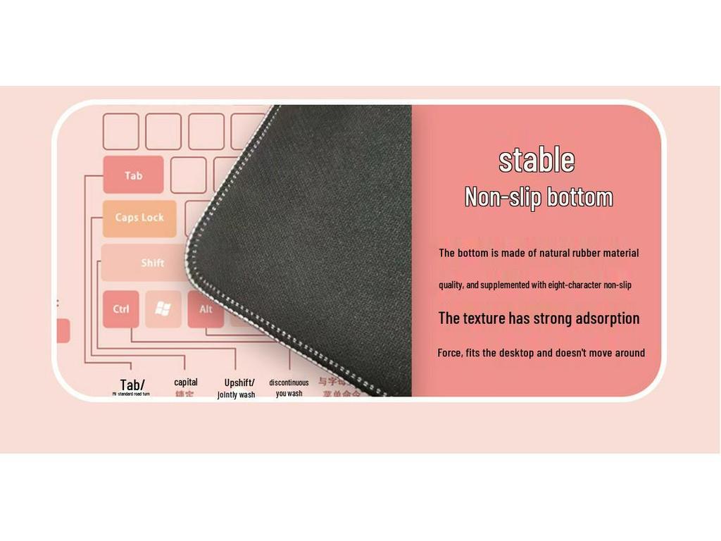 Extra Large Cartoon PS Hotkeys CAD Mouse Pad - Non-Slip Desk Mat for Keyboard & Laptop
