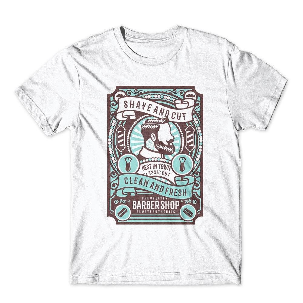 

Shave and Cut Tshirt Barber Tshirt 100% Cotton Premium Tee New 2XL