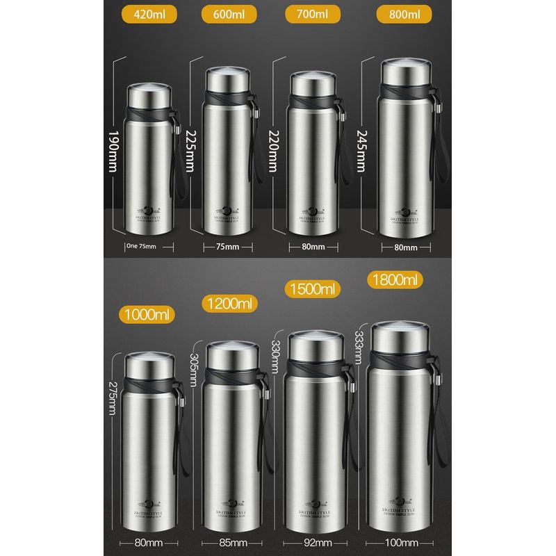 Smart 304 Stainless Steel Large Capacity Vacuum Cup for Male and Female Students Indoor Outdoor Portable Business Tea Making Water Cup