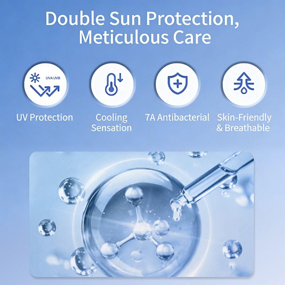 Trendy UV Blocking Face Mask for Women UPF 50+ Cooling Effect Sun Protection Mask Breathable Lightweight Face Cover Summer