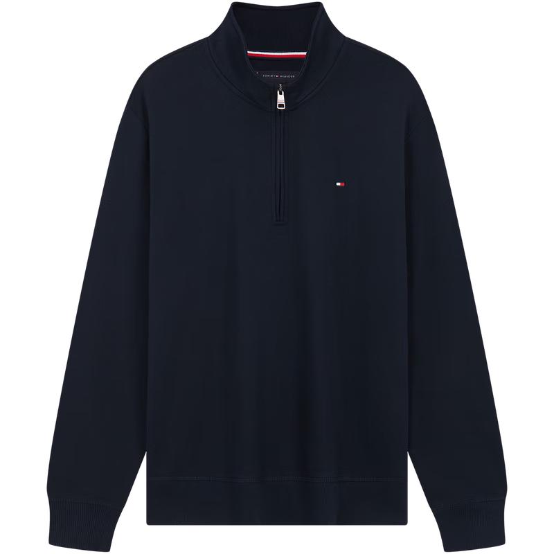 Tommy Hilfiger Men's Half-Zip Stand Collar Pullover Sweatshirt