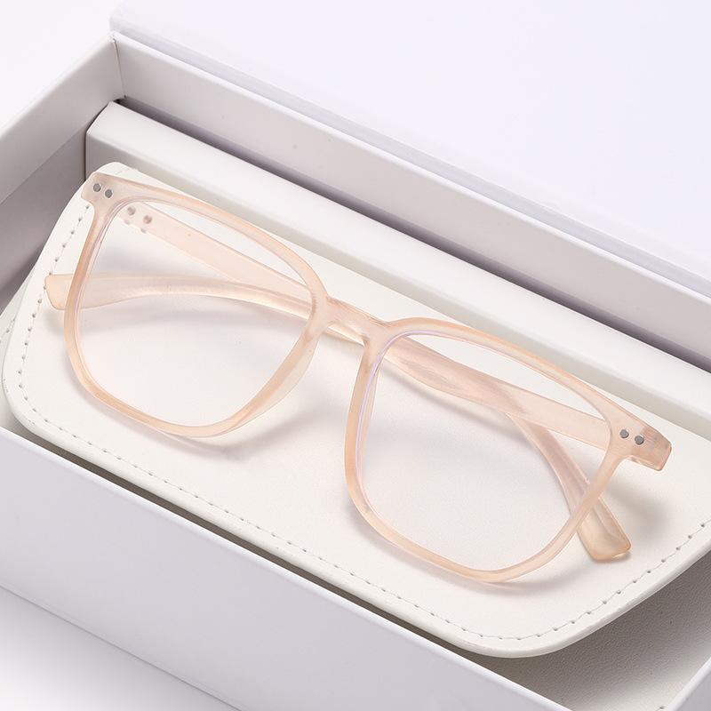 Classic Retro Large Square Frame Myopia Glasses Wood Grain Anti-blue Light Short Sight Glasses Trendy Minus Diopter Eyeglasses