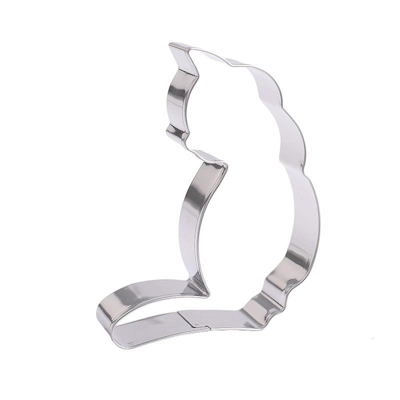 Stainless Steel Cat Cookie Cutter Set, 9-Piece DIY Embossed Baking Molds.