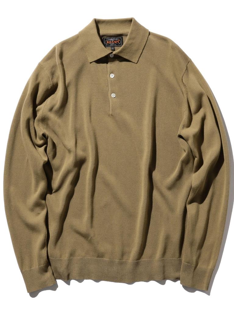 Beams Plus MOCHA 12 Gauge Knit Polo Size 38120005156 Men's Shirt, S,