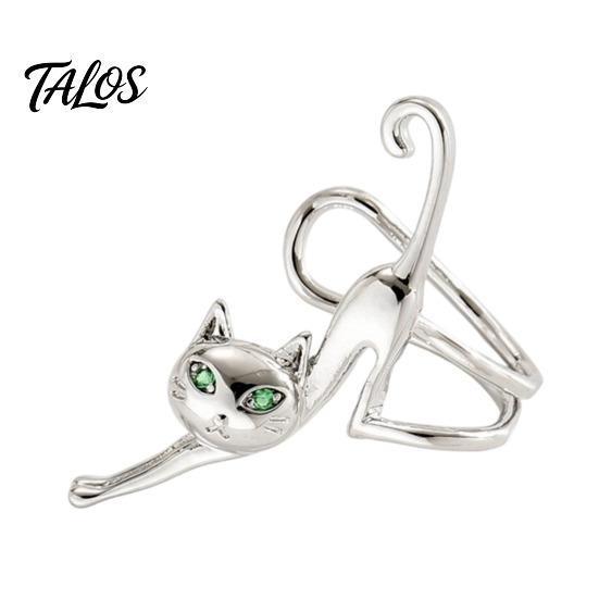Clip on Earrings for Women 1 Pc Cute Cat Ear Cuff Earring Women, Funny Kitten Animal Cartilage Wrap Around Earring, Non Piercing Crawler Climber