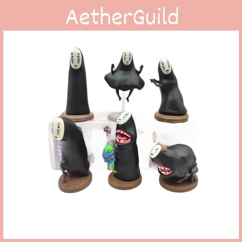 Spirited Away No Face Man Multiple Posture Models Desktop Decor Set Ornament