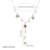 Fashion Colorful Glass Rhinestone Geometric Pendant Strawberry Fruit Gold Y Shape Necklace