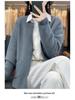 Cozy 100% Wool Knitted Stand-Up Collar Cardigan - Women's Spring & Autumn Loose Outerwear, Versatile Fashion Sweater