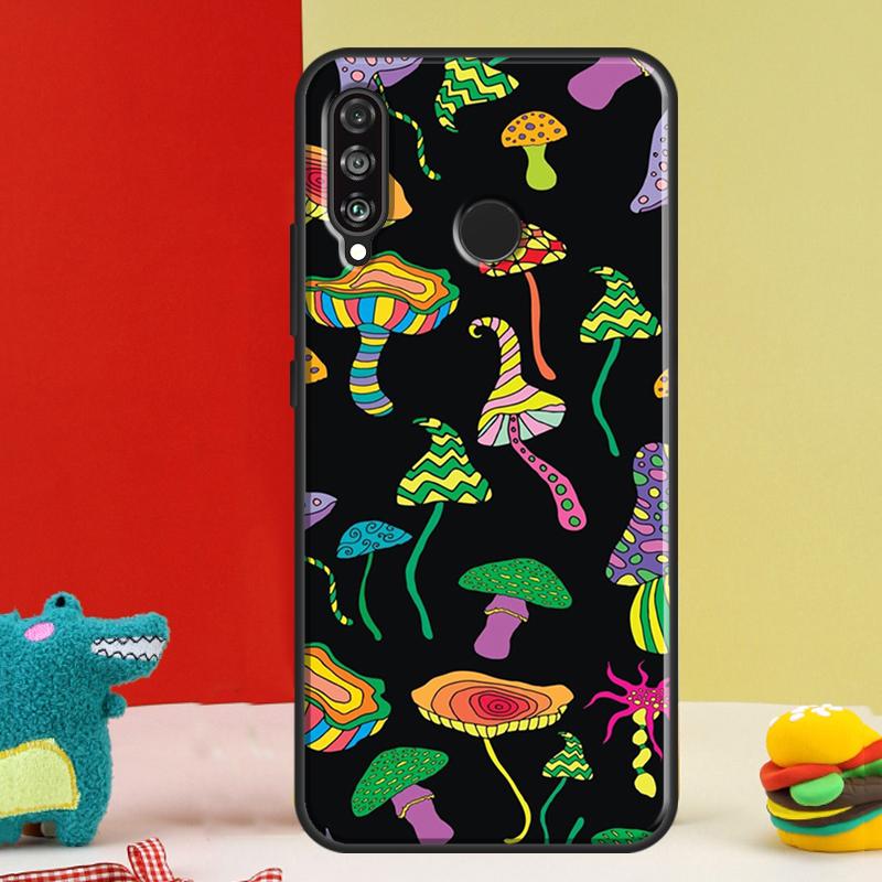 Psychedelic Mushrooms Florals For Huawei Nova 12i 12s 11i 5T 9 10 SE Y91 Y90 Y60 Y70 Y72 Y61 P60 Pro P20 P40 P30 Lite Case