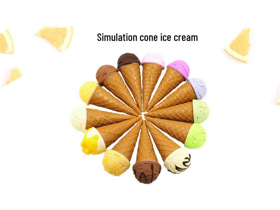 Realistic Ice Cream Cone Prop for Display & Photography