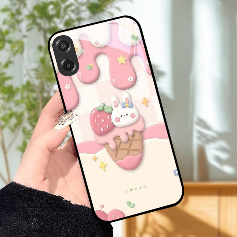 For Samsung Galaxy A07 Case Cool Lion Tempered Glass Phone Cases For GalaxyA07 A 07 SamsungA07 Full Camera Protection Cover Capa