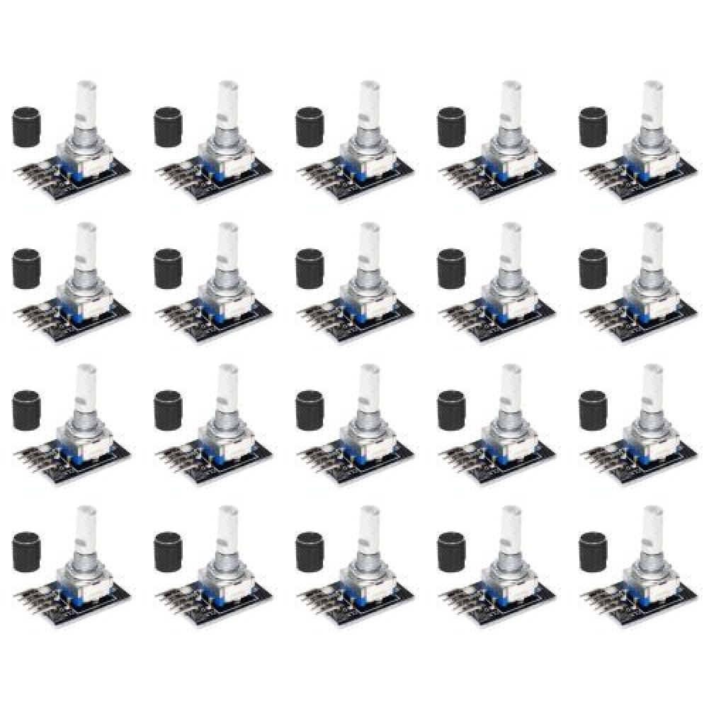 1-50pcs KY-040 HW-040 Rotary Encoder Module with Knob Cap Brick Sensor Switch Development Board Module for Arduino 360 Degrees