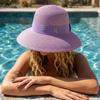 2026 New Wide-brimmed Hepburn Style Retro High-End Straw Hat Women's Solid Color Beach Vacation Summer Sun Hat Foldable