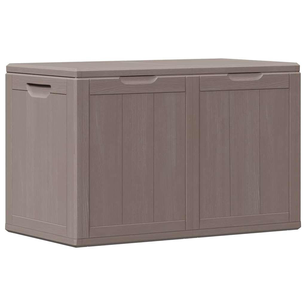 Garden Storage Box 180 L Brown PP with Wood Like Finish