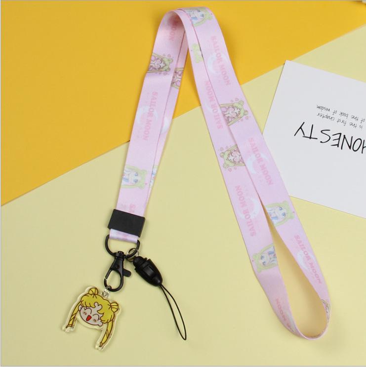 Creative Cartoon Phone Case Lanyard with Acrylic Pendant Keychain - Trendy Neck Hanging Accessory for Women