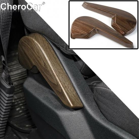 Interior Seat Adjust Handle Cover Trim For Ford F150 2015+Accessories Wood Grain