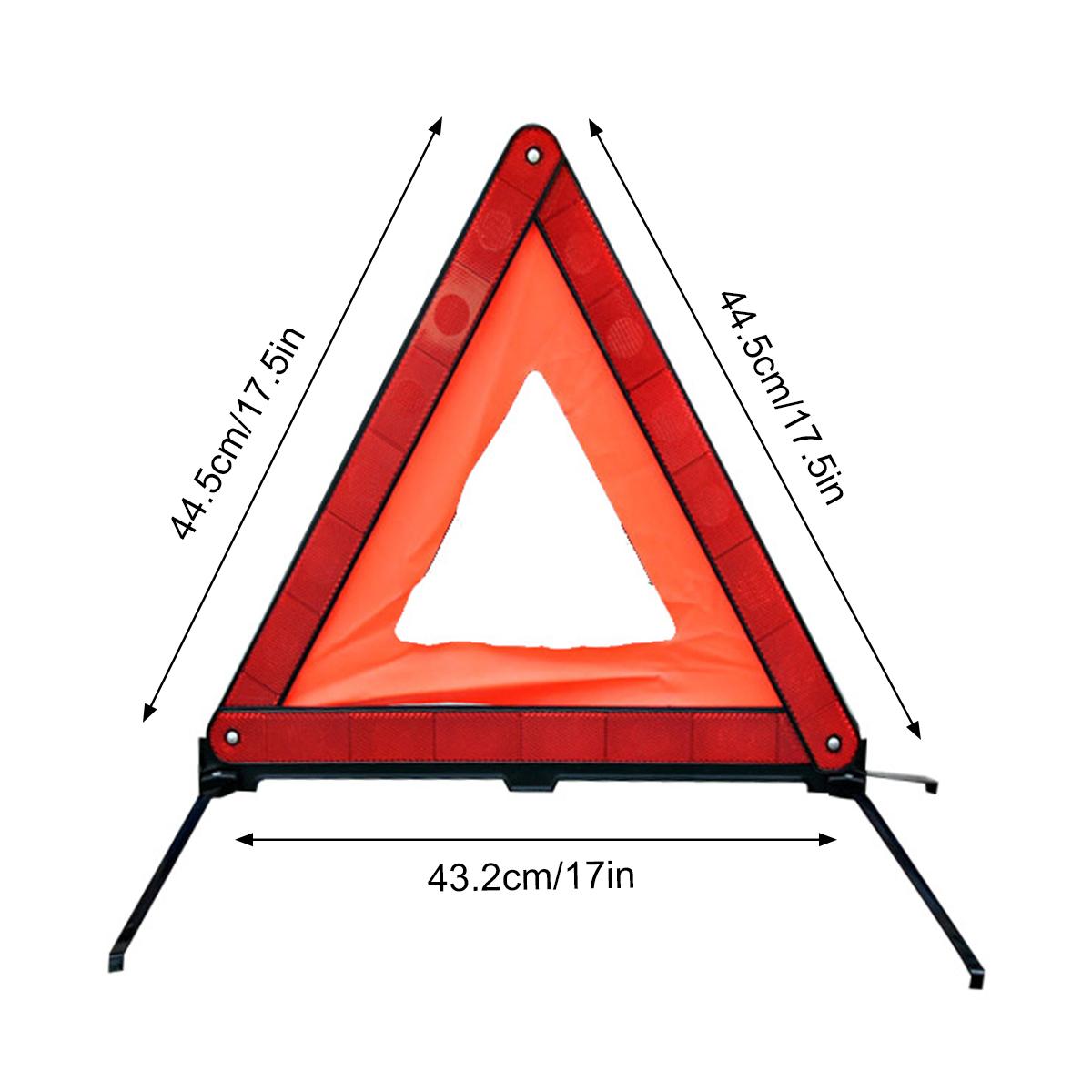 

Foldable Warning Triangle Car Emergency Breakdown Warning Triangle Red Reflective Roadside Hazard Alert Signs for Night Road