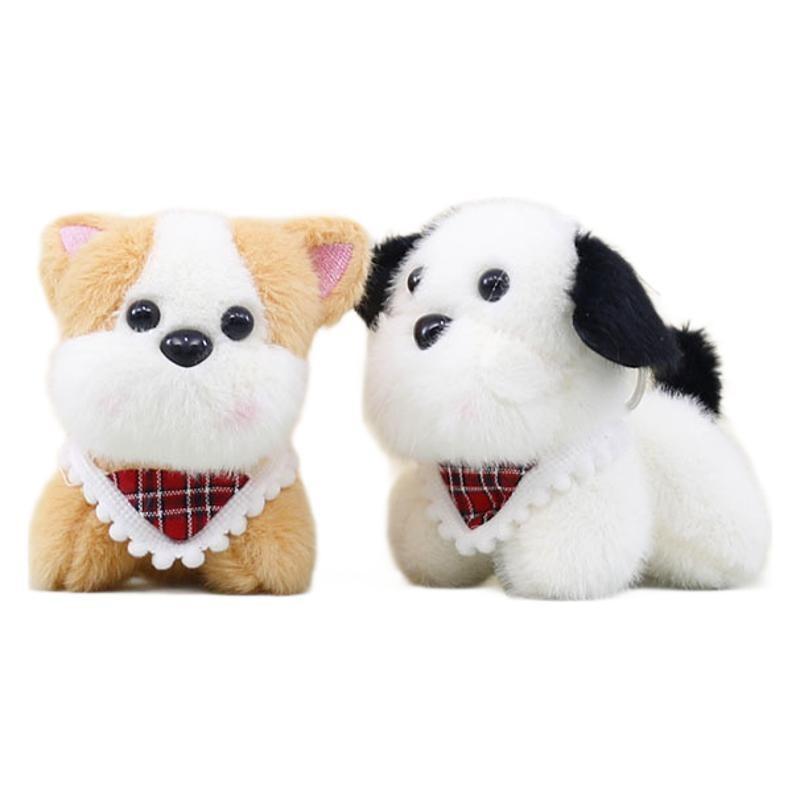 Puppy Cute Scarf Key Chain Cartoon Girl Backpack Decorative Pendant Doll Gift