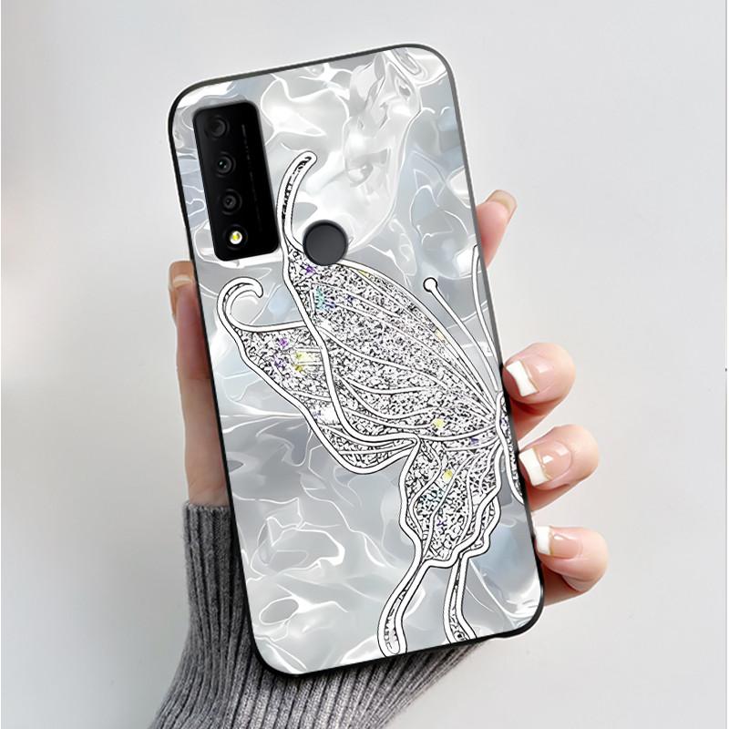 Case For TCL 30V 5G T781S Fundas TCL 30 XL T701DL Capa Soft Silicone Black Shell TCL 30 XE 5G Cover Cute Printing Pattern Casing