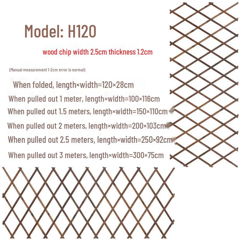 Expandable Garden Trellis with Preservative Wood for Climbing Plants