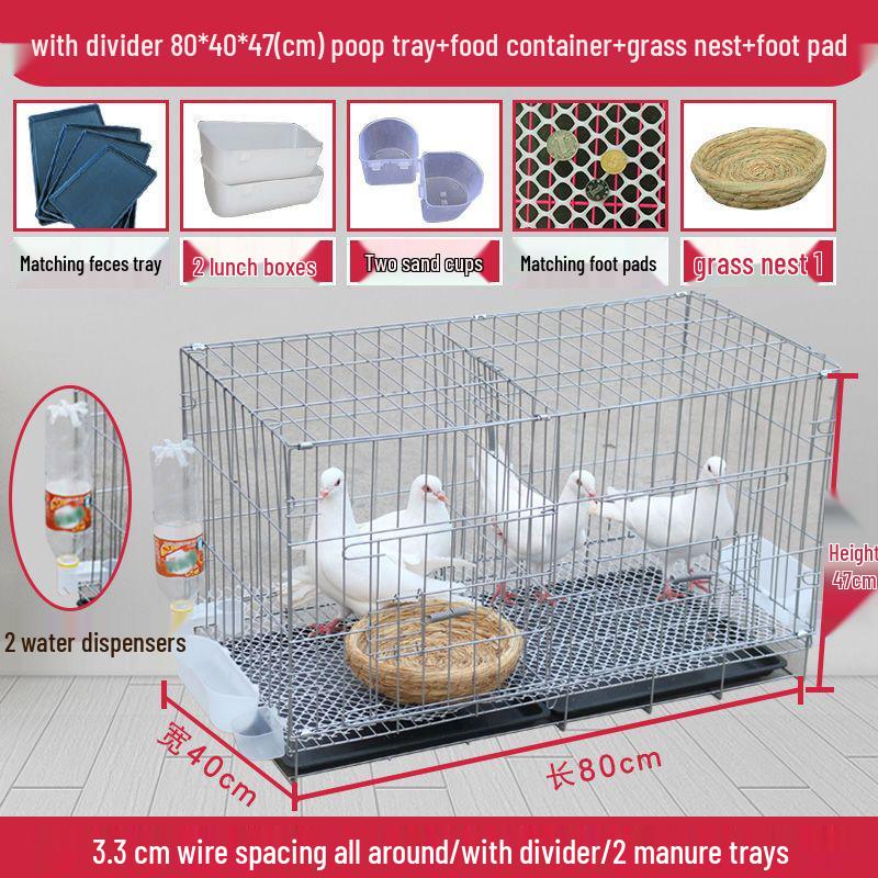 Large Pigeon Cage for Breeding & Pairing with Free Shipping - Ideal for Household Use