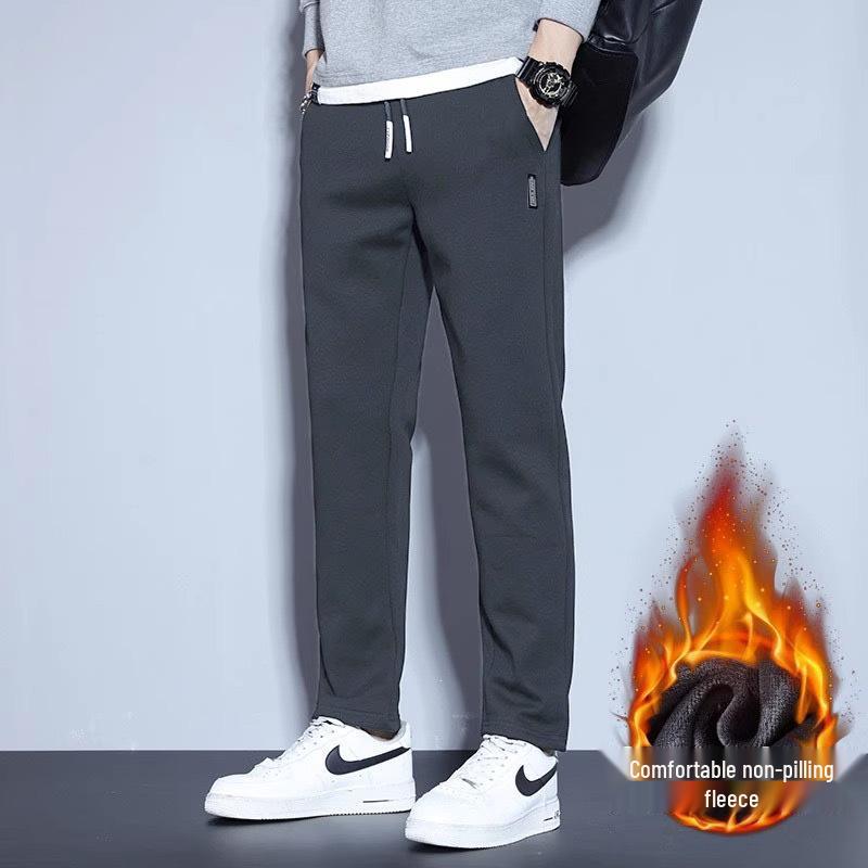 Herren Übergröße Eisseide Gerades Bein Freizeithose