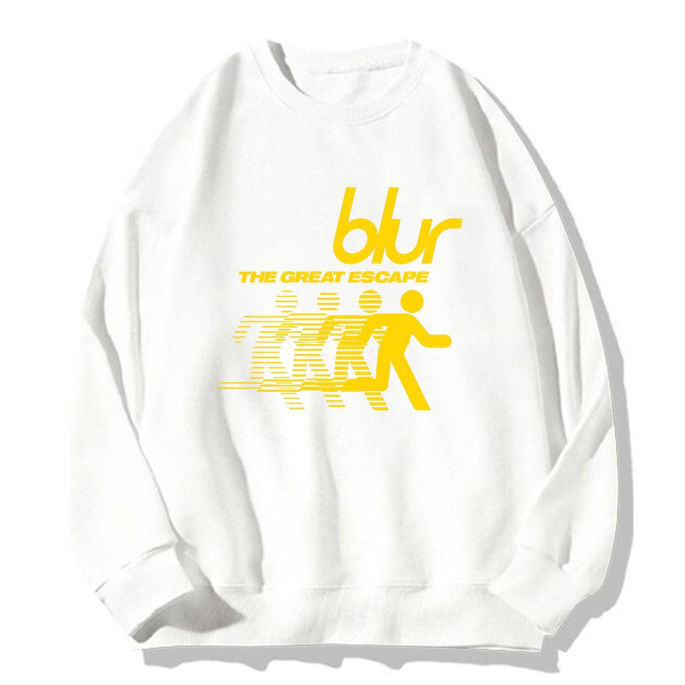 Blur Band The Great Escape Sweatshirt Rock Band Fashion Crewneck Clothing Retro Tops Women Men Long Sleeve Streetwear Trendy XXXL белый 2140₽