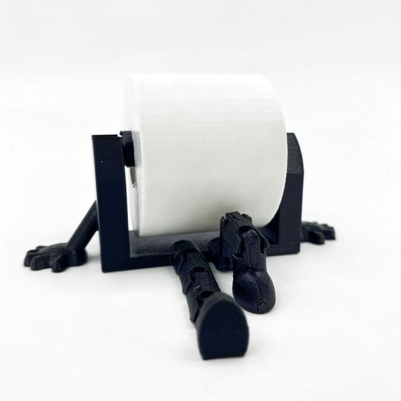 1pc 3D Printed Toilet Paper Holder Ornament, 3D Printed Unique Toilet Paper Holder, Bathroom Decoration, Home Decoration