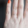 Premium Quality Women Simple Elegant Mini Crystal Eternity Engagement Ring