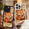 Phone case: 2D flat design suitable for iPhone 18 17 16 15 14 13 Pro protective case, little fox playing the piano, perfect Christmas and Halloween ho