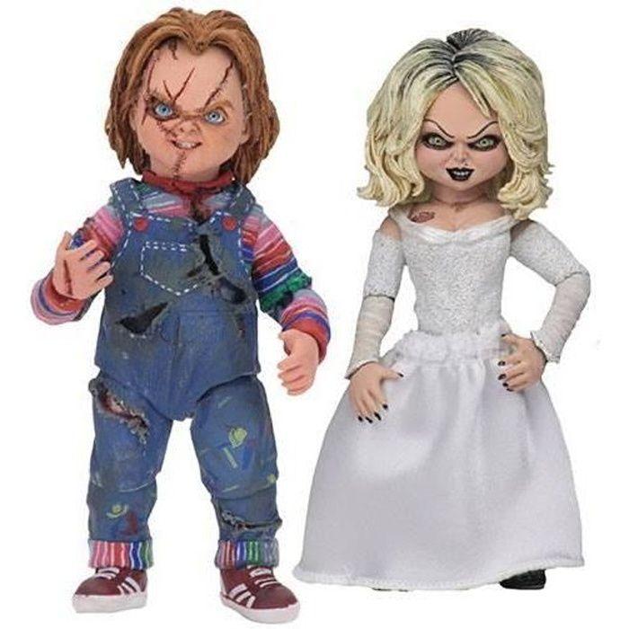 Statuetta CHUCKY : Confezione da 2 Action Figure Ultimate Chucky e Tiffany - 10cm