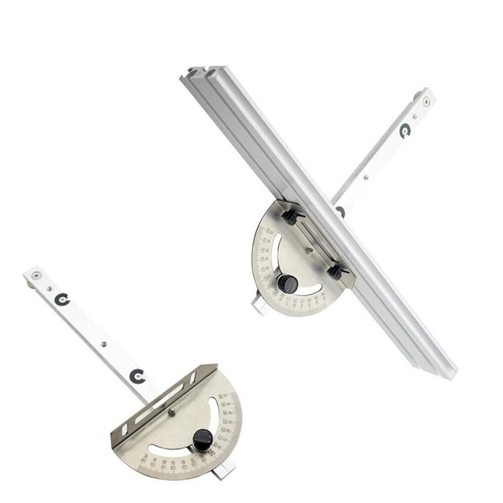 Adjustable Table Saw Router Angle Miter Gauge Silver